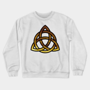 Celtic Trinity Knot Triquetra with Circle Rust/Gold Style Design Crewneck Sweatshirt